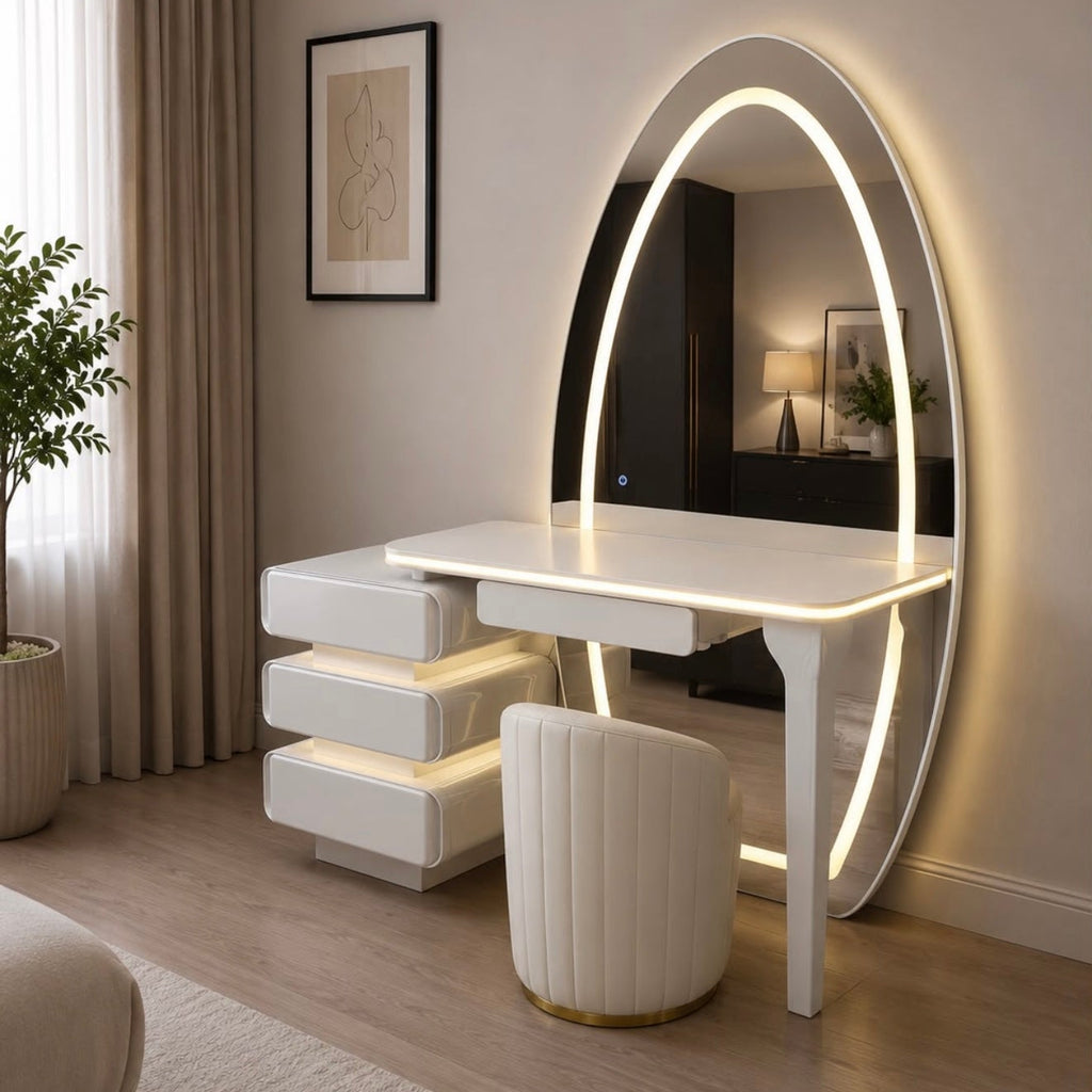 008 - OvalAura LED Dressing Table