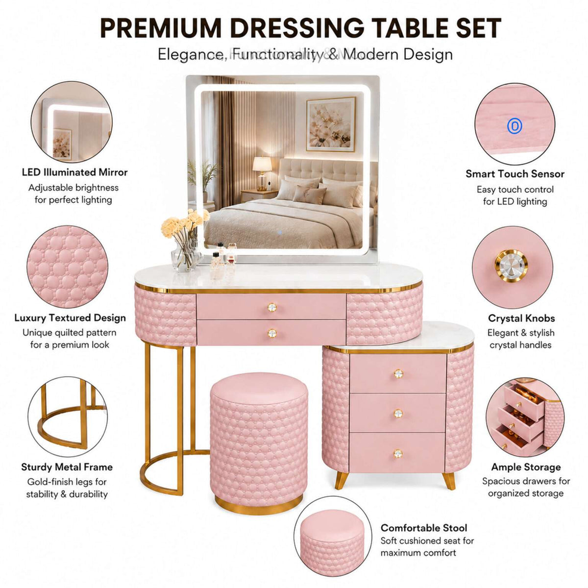 012 - Kensington Luxury Dressing Table