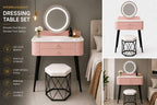 013 - Halo Dressing Table with Touch Screen LED Mirror