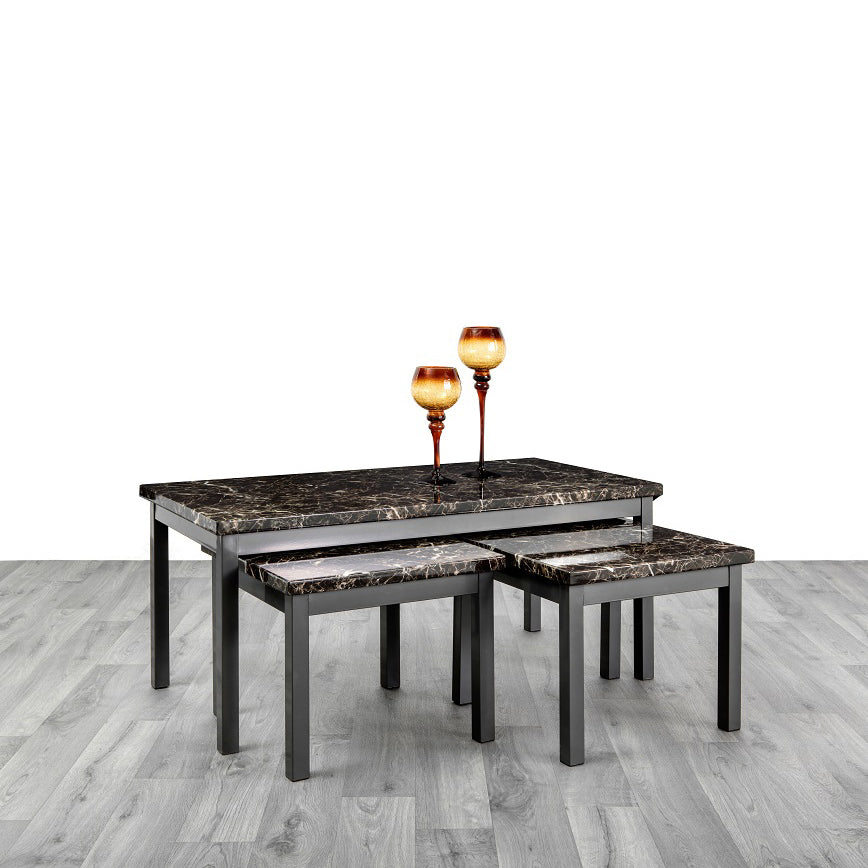Nira Trio Coffee Table Set of 3 (Top Marble Touch)