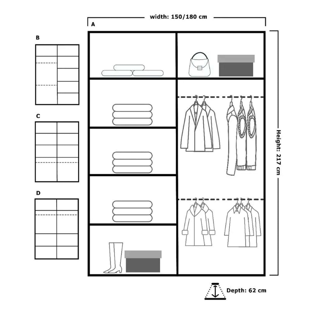Nicole Luxe Sliding Door Wardrobe