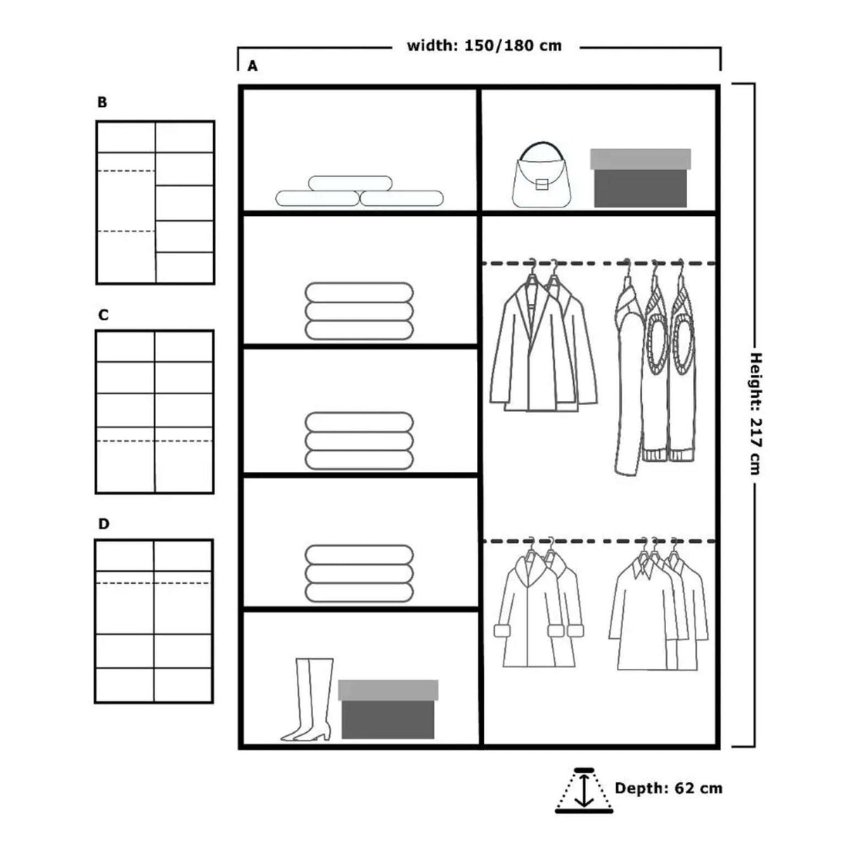 Infinity Classic Sliding Door Wardrobe