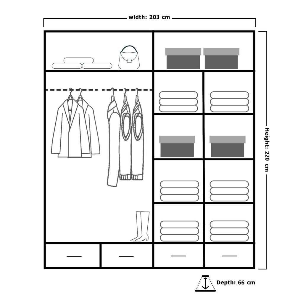 Royal Prestige Sliding Door Wardrobe