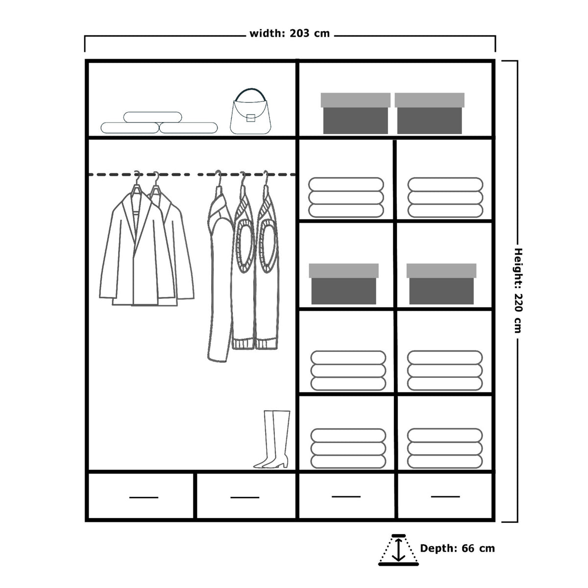 Royal Prestige Sliding Door Wardrobe