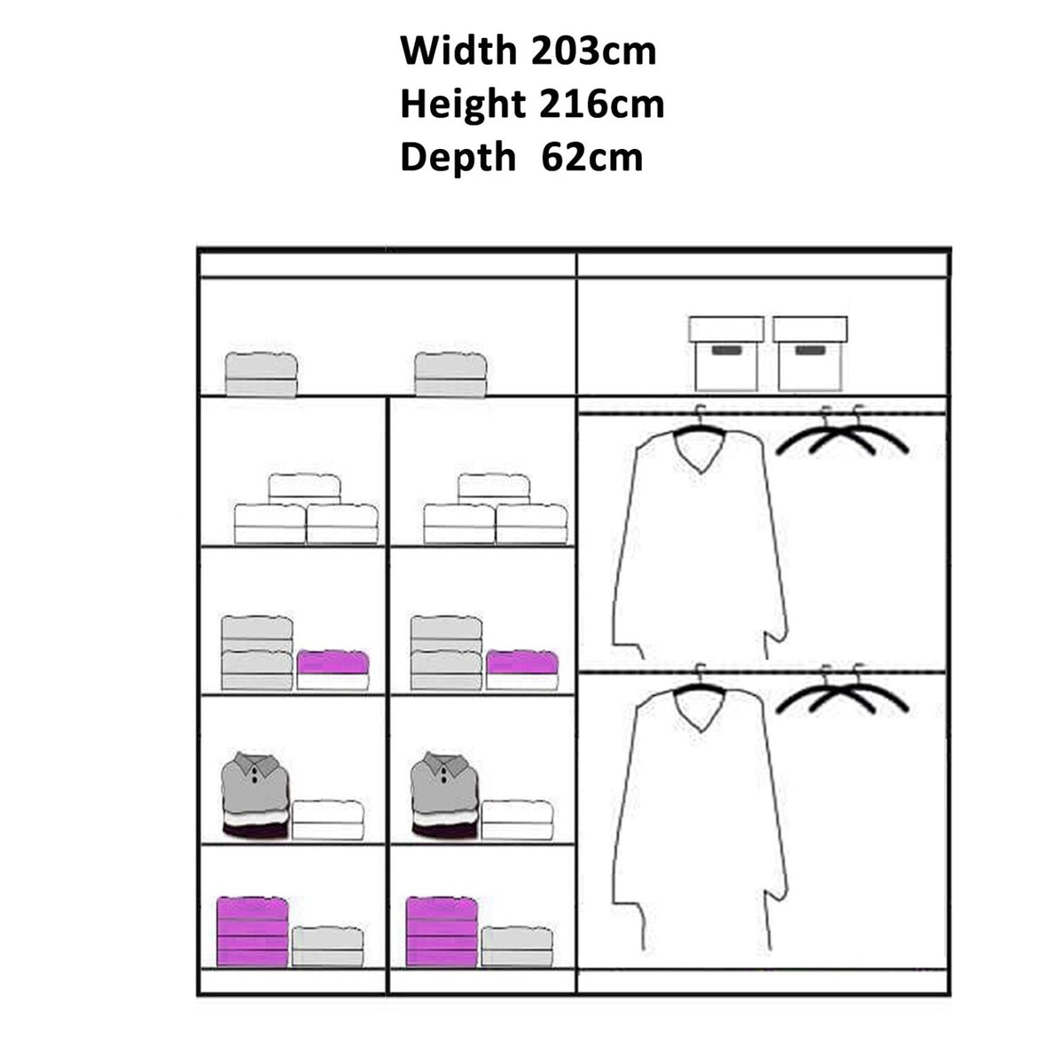 Royal Elegance Sliding Door Wardrobe