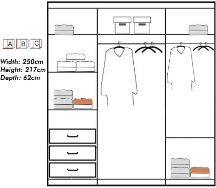 Royal Elegance Sliding Door Wardrobe