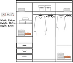 Royal Elegance Sliding Door Wardrobe