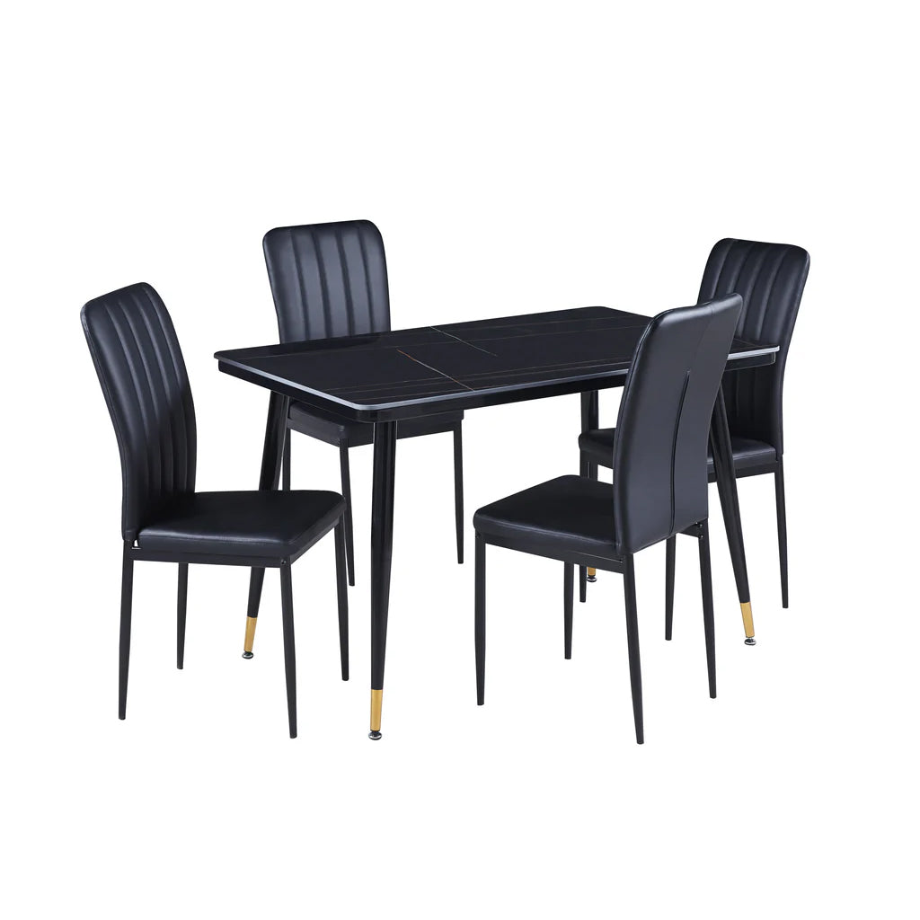 Daisey  Luxury Marble Dinning Table Set with 4 Chairs