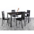Ruby Marble Effect Dinning Table Set with 4 Chairs
