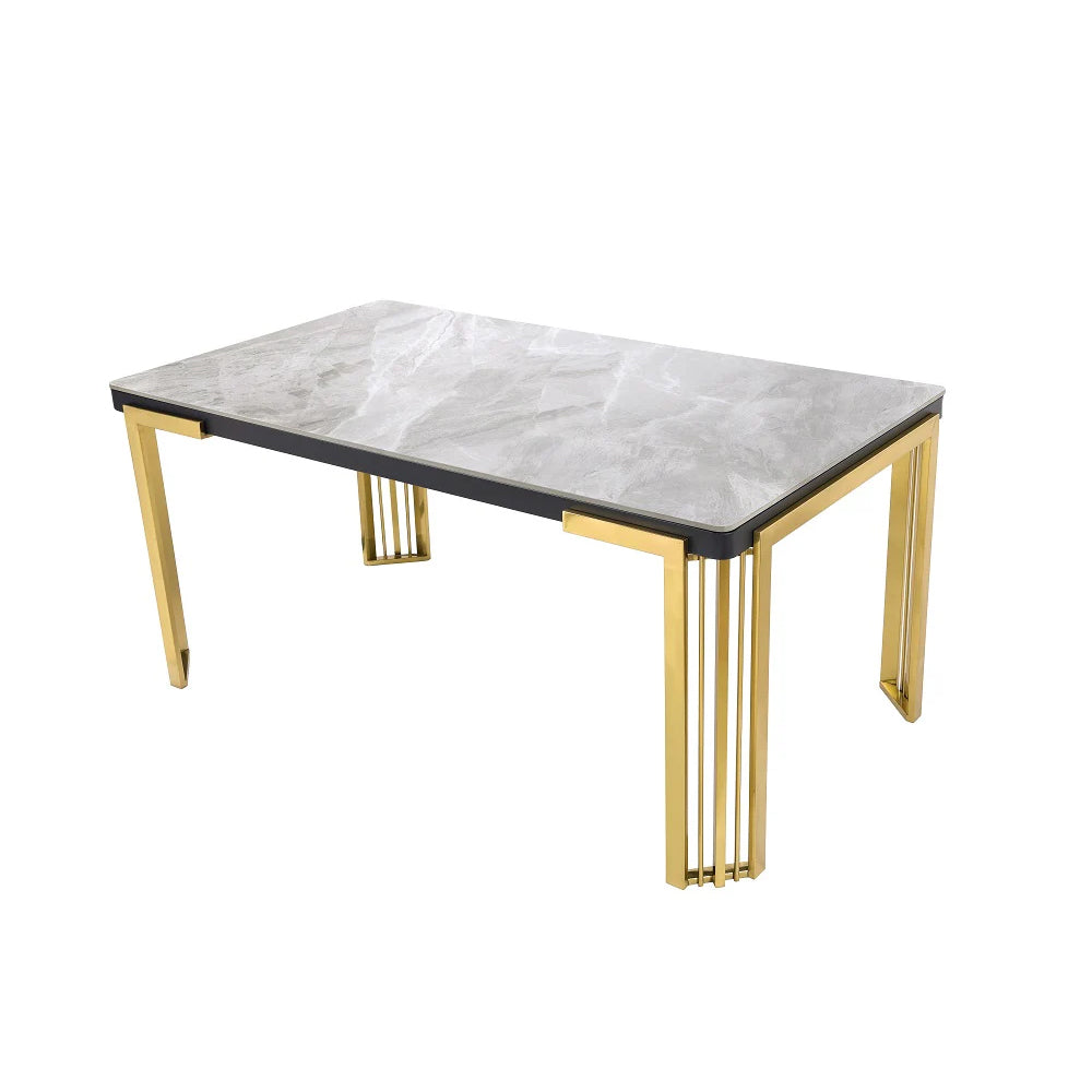 Morocon Marble Dinning Table Set with 4 Chairs