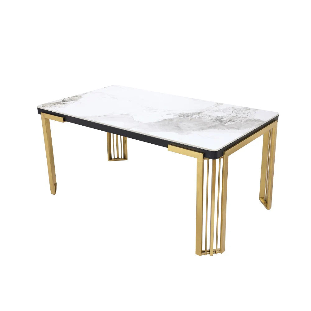 Morocon Marble Dinning Table Set with 4 Chairs