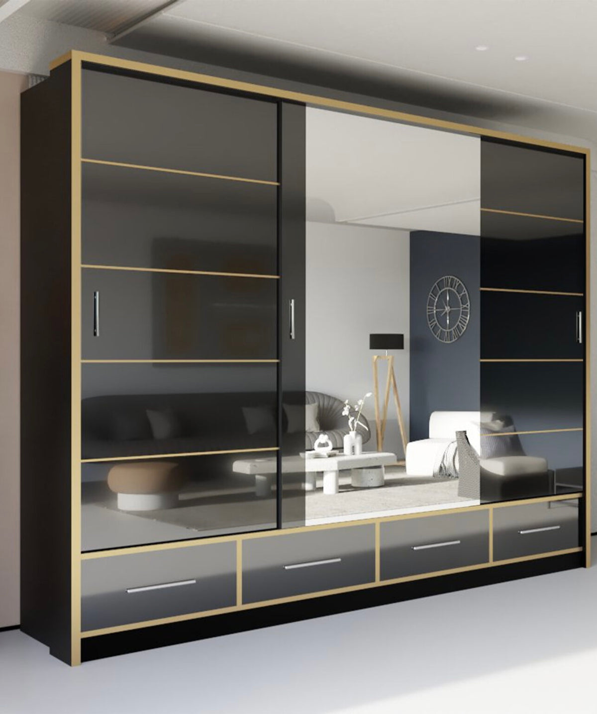 Milan Sliding Door Wardrobe
