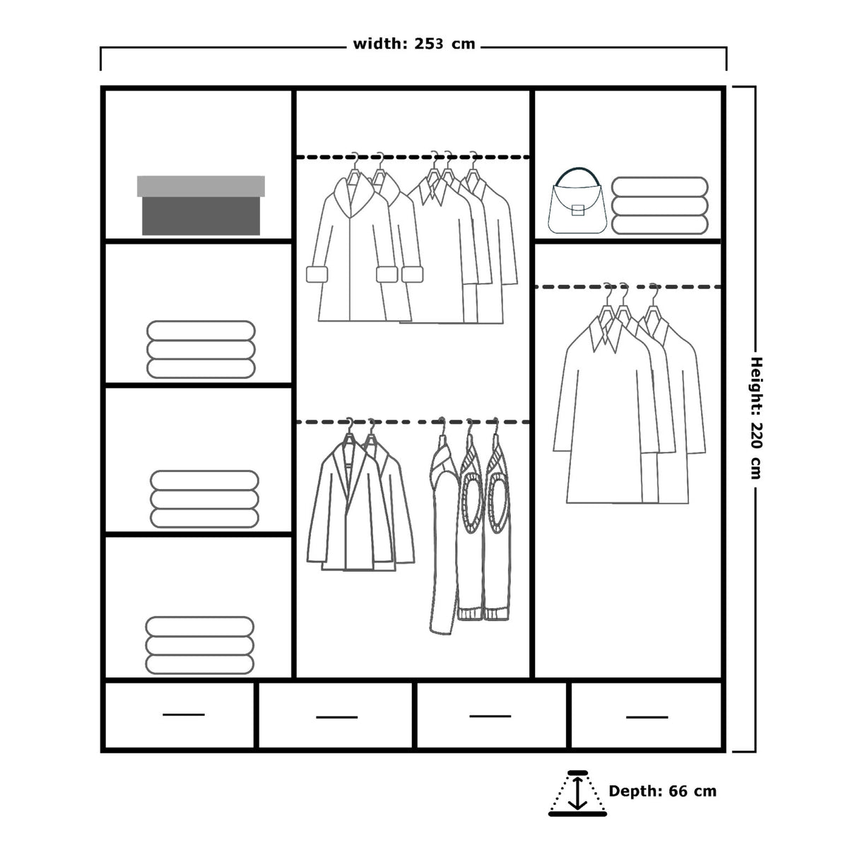 Milan Sliding Door Wardrobe