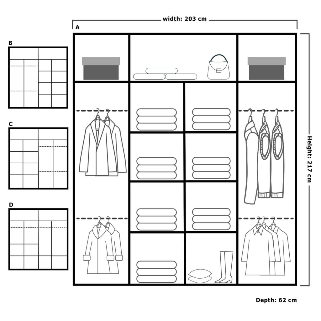 Lisbon Harmony Sliding Door Wardrobe (0042)