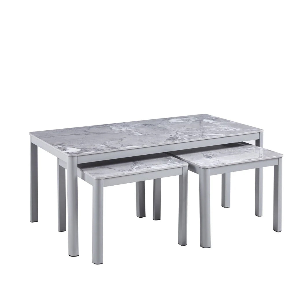 Daisey Luxe Coffee Table Set of 3 (Original Marble TOP)
