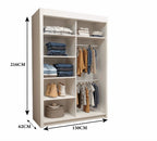 Modern Venice Mirrored Sliding Door Wardrobe – 3 Colours